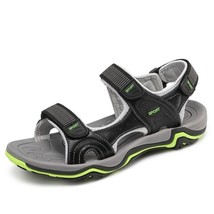 Summer Genuine Leather Men Sandals Soft Comfortable Men Shoes Anti-slip Hiking T - £56.48 GBP
