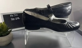 Women&#39;s Dress Flats Size Me Too 6.5m Leather Natalie Black - $38.00