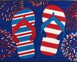 Printed Kitchen Accent Rug(nonskid)(17&quot;x28&quot;) PATRIOTIC,FLIP FLOPS &amp; FIRI... - £14.99 GBP