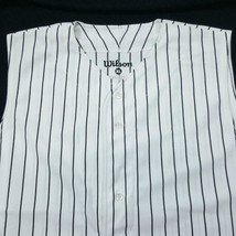 Mens WILSON Baseball Jersey Sleeveless Shirt - XL - NEW - White w/ Black... - $24.08