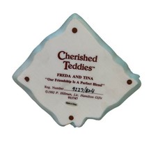 Cherished Teddies VTG 1992 Freda &amp; Tina Our Friendship is a Perfect Blend 6x5x3 - £8.59 GBP