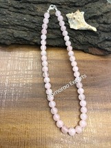 Natural Kunzite 8x8 mm Beads Stretch Necklace Adjustable AN-91 - £18.30 GBP