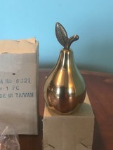 New in Box Vintage Brass Pear Hand Bell 4.5&quot; - $14.84