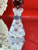 Vtg Glass Perfume Decanter Dresser Vanity Bottle Beehive Tiered Art Deco MCM - £14.69 GBP