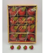 Vintage Sears 12 Large Red Christmas Apples w/ 4 Mini Apple Christmas Or... - £15.81 GBP