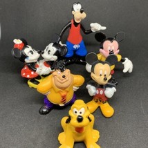 Lot of 6 Disney Mickey Mouse and Friends PVC Figures Cake Toppers Goofy Pluto - £10.11 GBP