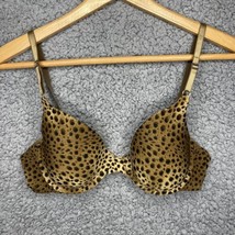 Maidenform One Fab Fit Tshirt Demi Bra Cheetah Leopard Padded Underwire 36B 7959 - £13.28 GBP