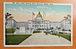 Postcard State House Showing Shaw Memorial Boston Massachusetts USA - $10.57 CAD