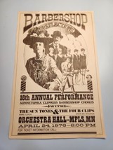 Barbershop Reflections Music 1976 Vintage Concert Poster 17&quot;x11&quot; - £13.79 GBP