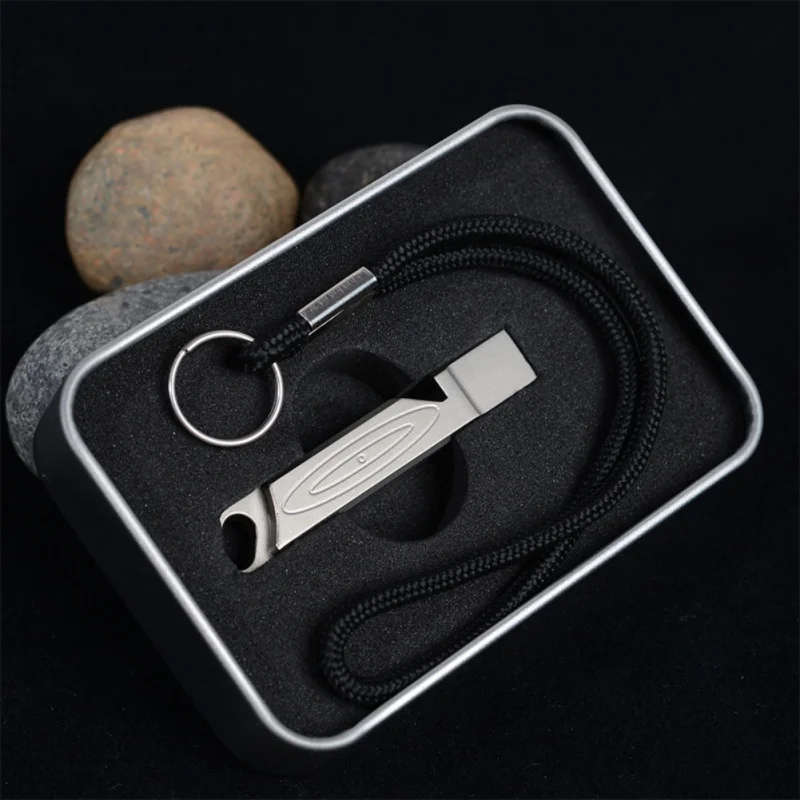 Portable Titanium Whistle Emergency Pure Titanium Survival Whistle Outdoor - £13.73 GBP