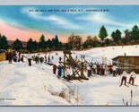 Ski Hill and Tow Old Forge Adirondack Mountains NY UNP  Linen Postcard M8 - $2.92