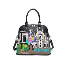 Women Bags Leather Patchwork Embroidery Backpack Preppy Schoolbag Student Bag Tr - $121.30
