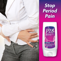 P28 Express Period &amp; Menstrual Pain Relief Gel Fast Stop Menstrual Pain Now - £20.61 GBP