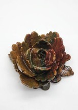 Ocean Jasper Hand Carved Lotus Flower, Gemstone Lotus, Mothers Day Gift  - £93.47 GBP