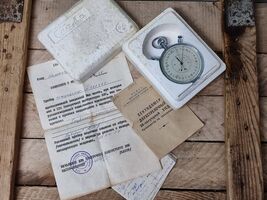 1970s SLAVA Soviet SPLIT CHRONOMETER stopwatch stop watch original box a... - $78.21