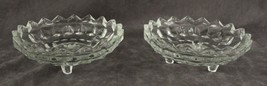 Vintage Fostoria AMERICAN Pattern Elegant Glass Footed Shallow Candy Bowls 6.5&quot; - £14.03 GBP