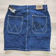 Vtg Wrangler Denim Skirt Womens Small Cowgirl Western Stretch Medium Blu... - $34.14 CAD