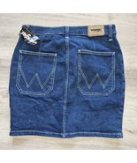 Vtg Wrangler Denim Skirt Womens Small Cowgirl Western Stretch Medium Blu... - $34.11 CAD