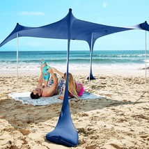 Sun Ninja Pop Up Beach Tent Sun Shelter Upf50 With Sand Shovel,, Or Picnics. - £140.72 GBP