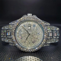 Exquisite Luxury Ice Out Diamond Watch - Sparkle with Style! - £69.04 GBP