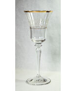 4 Mikasa Antique Lace Water Goblets 9-1/8" Middle Floral Gold Trim Stemware - $40.00