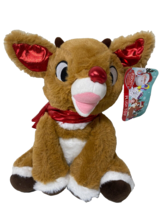 Rudolph the Red Nosed Reindeer Sitting Plush Toy  12&quot;  New with tag - £14.84 GBP