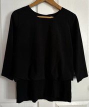 CAbi Shirt Women’s medium M black indulgence minimalist workwear business casual - £19.60 GBP
