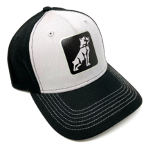 Mack Trucks Bulldog Logo Grey Black Adjustable Curved Bill Snapback Hat Cap Mens - £12.86 GBP