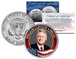 William Bill Clinton President * 1993-2001 * Jfk Half Dollar Colorized U.S. Coin - $8.56