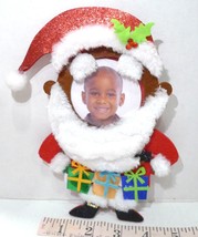 African American  Santa Claus Hanging Christmas Ornament Photo Picture  New - £7.10 GBP