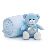 Plush Blue Bear Stuffed Animal with Blanket - $21.81 CAD
