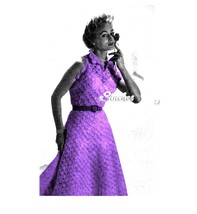 1950s Halter Dress Scalloped Neckline and Edges -Crochet pattern (PDF 3918) - £2.93 GBP