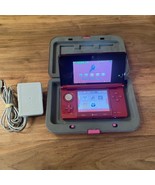 Nintendo 3DS Red CTR-001 Handheld Console w/ Charger and Case Tested - £133.46 GBP