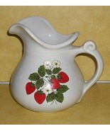 VTG MCCOY STRAWBERRY BERRY BLOSSOM WATER TEA PITCHER POTTERY LATE CENTUR... - £16.18 GBP