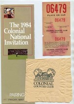 1984 Colonial NAtional Invitation Pairings Napkin Parking Pass Fort Wort... - $27.72