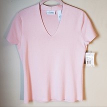 Villager Career Essential Pink Mist Pullover Sweater Top Size Medium NWT - £16.96 GBP