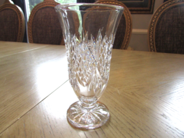 Waterford Crystal Pedestal Flower Vase Ashbourne Pattern 6.75&quot;H Ireland - $84.10