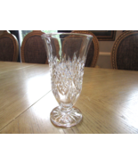 Waterford Crystal Pedestal Flower Vase Ashbourne Pattern 6.75&quot;H Ireland - $84.10