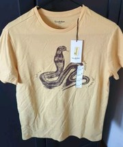 Goodfellow Mens Standard Fit Crew Short Sleeve T-Shirt Yellow Snake Size... - £4.17 GBP