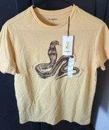 Goodfellow Mens Standard Fit Crew Short Sleeve T-Shirt Yellow Snake Size... - $7.40 CAD