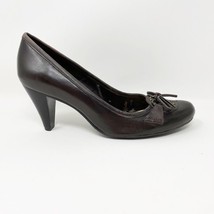 Antonio Melani Womens Brown Leather Studs on Toe Slip On Heel Pump Size 8.5 - £17.80 GBP