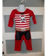 HALLOWEEN RED PIRATE ROMPER OUTFIT SIZE 6/9 MONTHS INFANTS NEW - $20.00