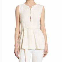 THEORY Womens Tunic Rosina Crepe Desza Solid Ivory Size L H0509521 - £118.07 GBP