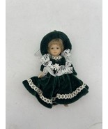 VTG X-Mas Ornament Girl Victorian Porcelain Doll Lovely Hanging Poseable... - €13,56 EUR
