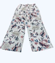 Briggs Womens Linen Blend Pants Color Tan Floral Pattern Size XS - £27.22 GBP