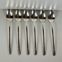 Court International Silver Silverplate Iced Tea Spoon Set of 6 Spoons Fl... - $15.19
