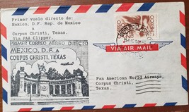 FDC First Direct Flight Mexico DF to Corpus Christi, Texas Dec 16 1946 - £9.36 GBP