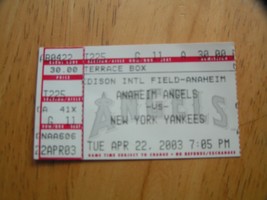 New York Yankees vs Anaheim Angels April 22, 2003  Edison International Field - £1.57 GBP