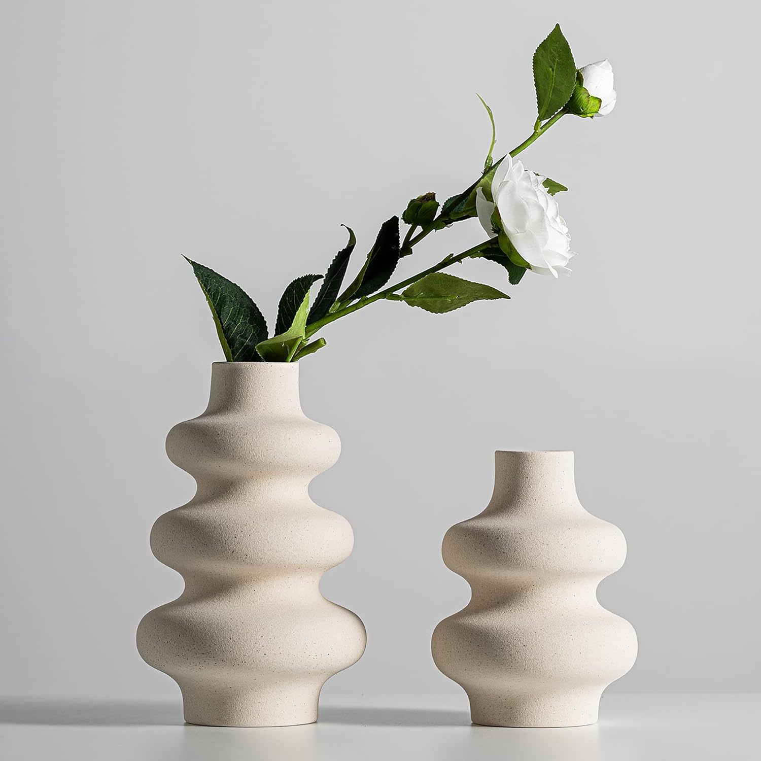 Primary image for Steviieden Ceramic Vases Set 2, Contemporary Dried Flower, Housewarming Gift.
