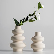 Steviieden Ceramic Vases Set 2, Contemporary Dried Flower, Housewarming Gift. - £35.14 GBP